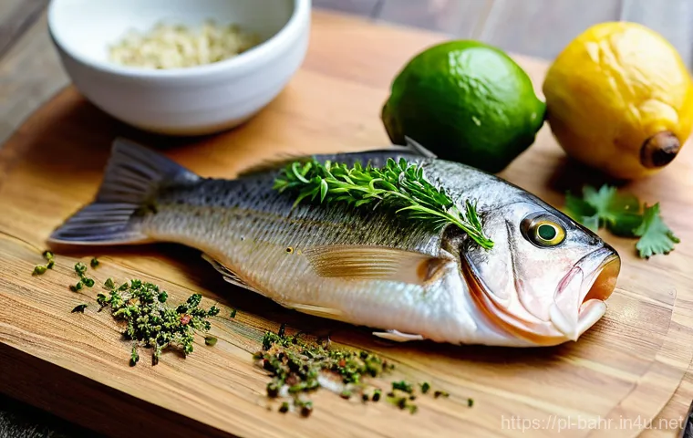 바레인의 해산물 시장 - **Abundance on Display: Manama Fish Market Stalls.**
    A close-up, highly detailed shot of a vibra...