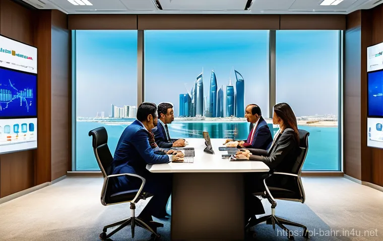 바레인의 공업단지 - **Prompt 1: "A futuristic and gleaming industrial complex in Bahrain, showcasing advanced aluminium ...